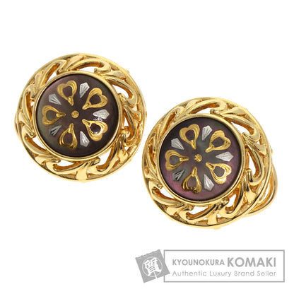 MIKIMOTO Pikwe Shell Earring K18 Yellow Gold Ladies [Used]