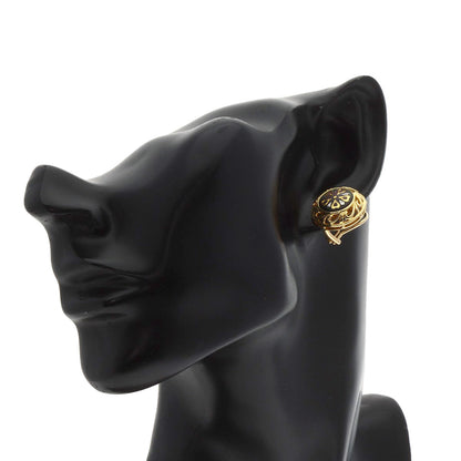 MIKIMOTO Pikwe Shell Earring K18 Yellow Gold Ladies [Used]