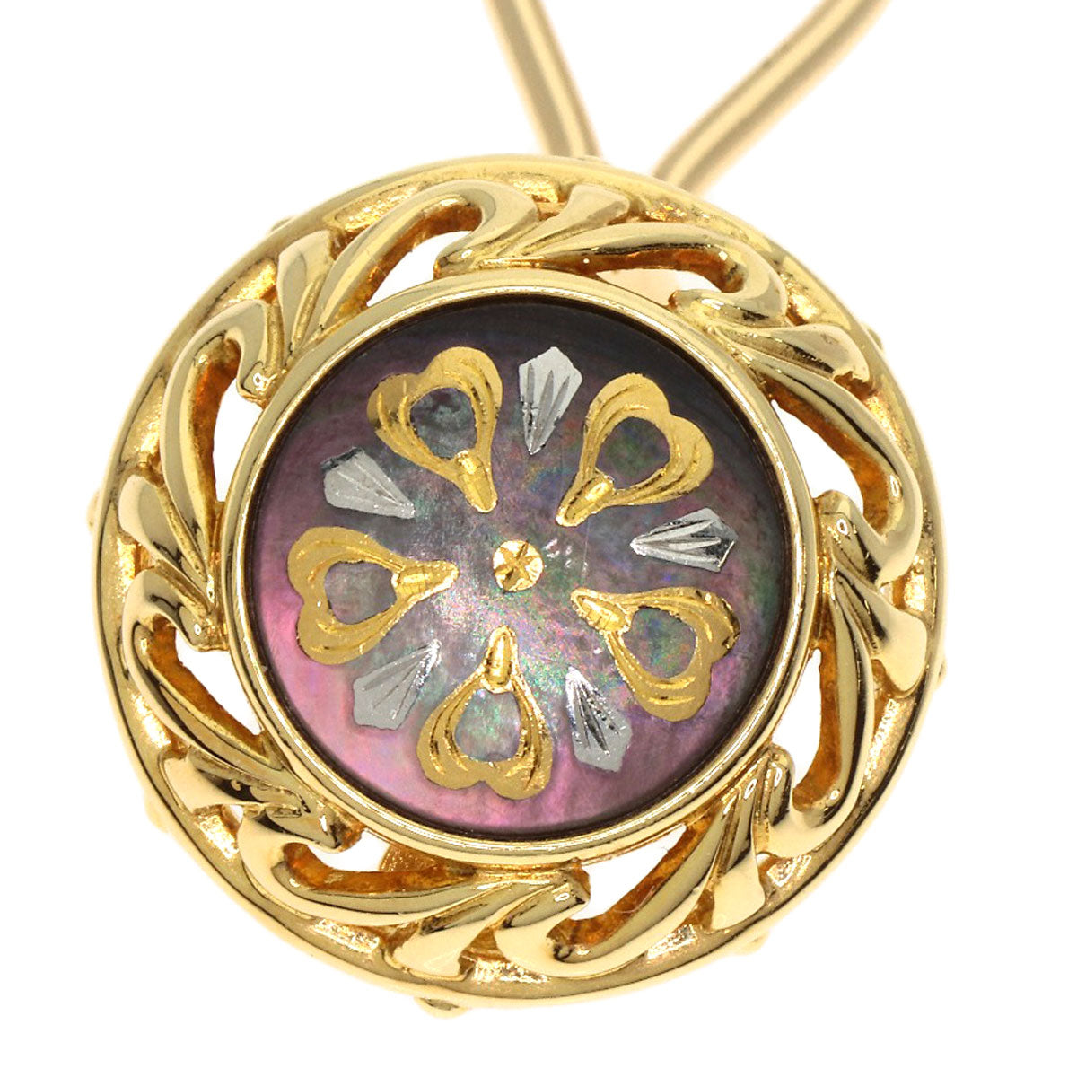 MIKIMOTO Pikwe Shell Earring K18 Yellow Gold Ladies [Used]