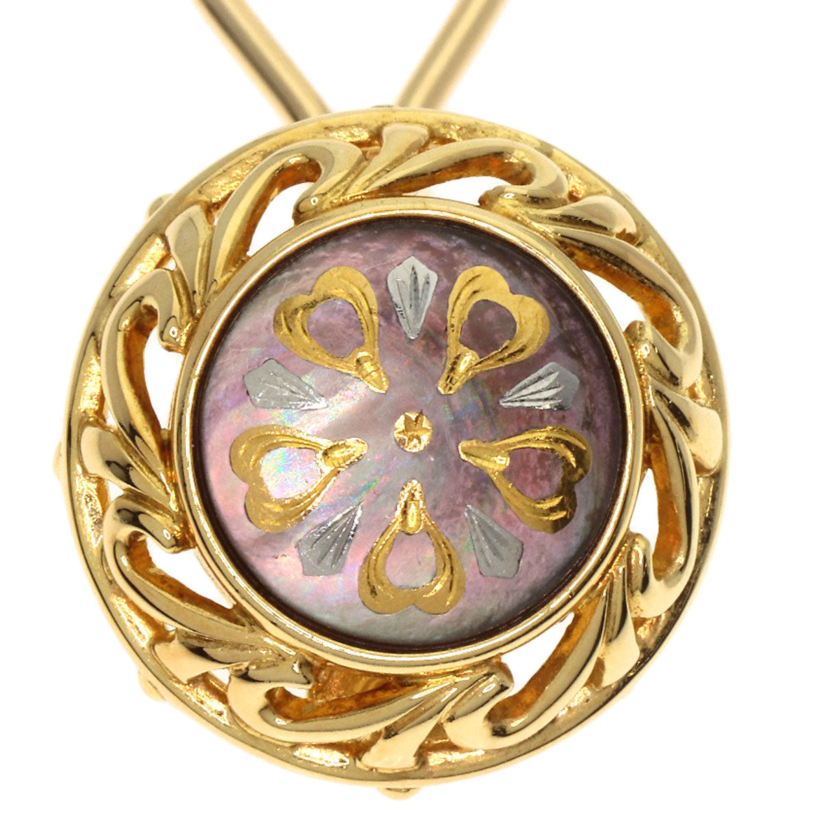 MIKIMOTO Pikwe Shell Earring K18 Yellow Gold Ladies [Used]