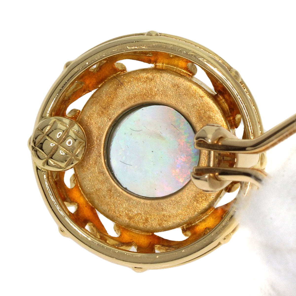 MIKIMOTO Pikwe Shell Earring K18 Yellow Gold Ladies [Used]