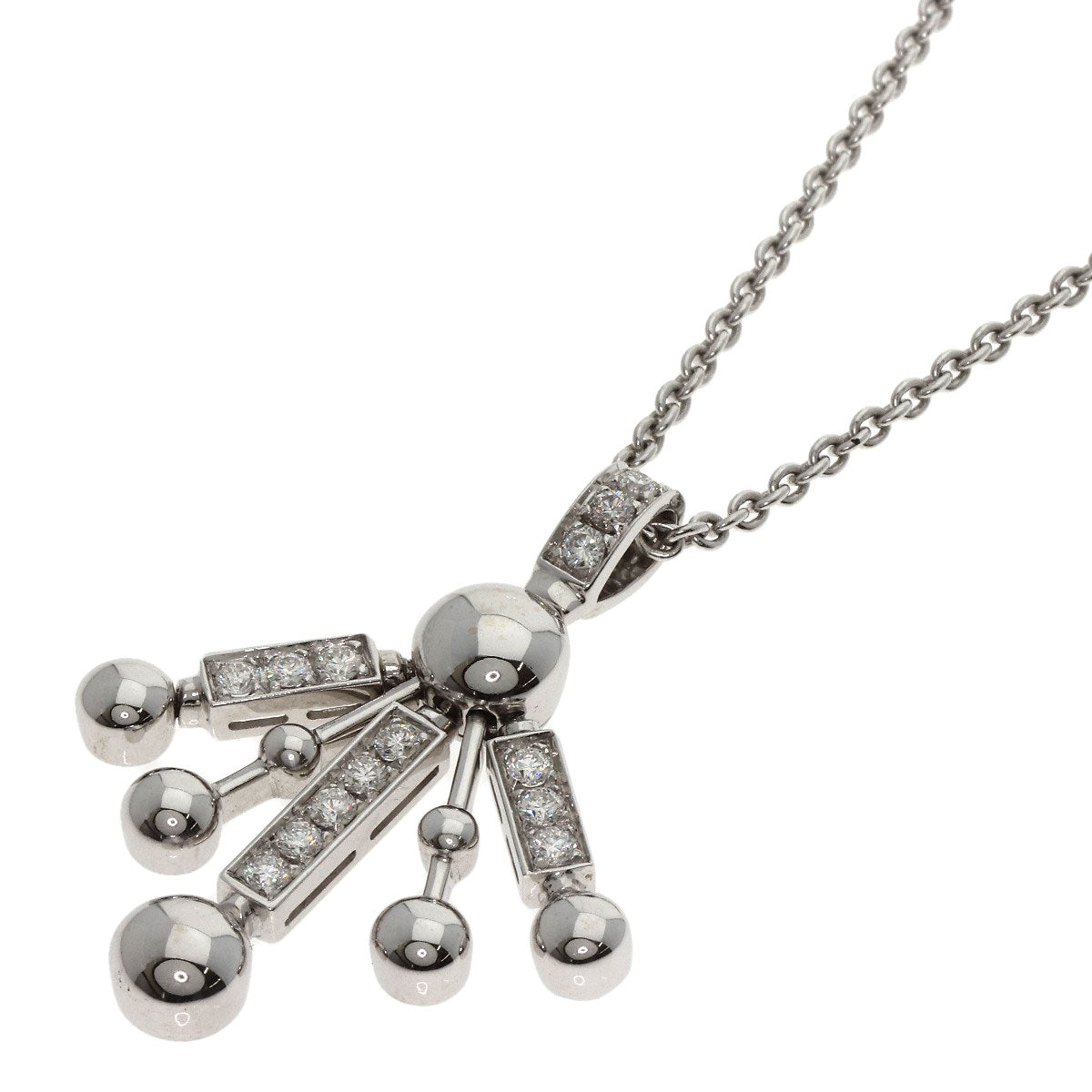BVLGARI Astrale Fireworks Diamond Necklace K18 White Gold Ladies [Used]