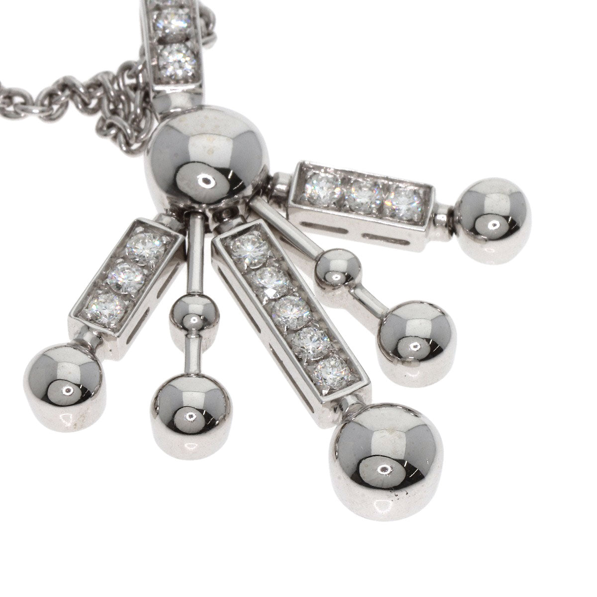 BVLGARI Astrale Fireworks Diamond Necklace K18 White Gold Ladies [Used]