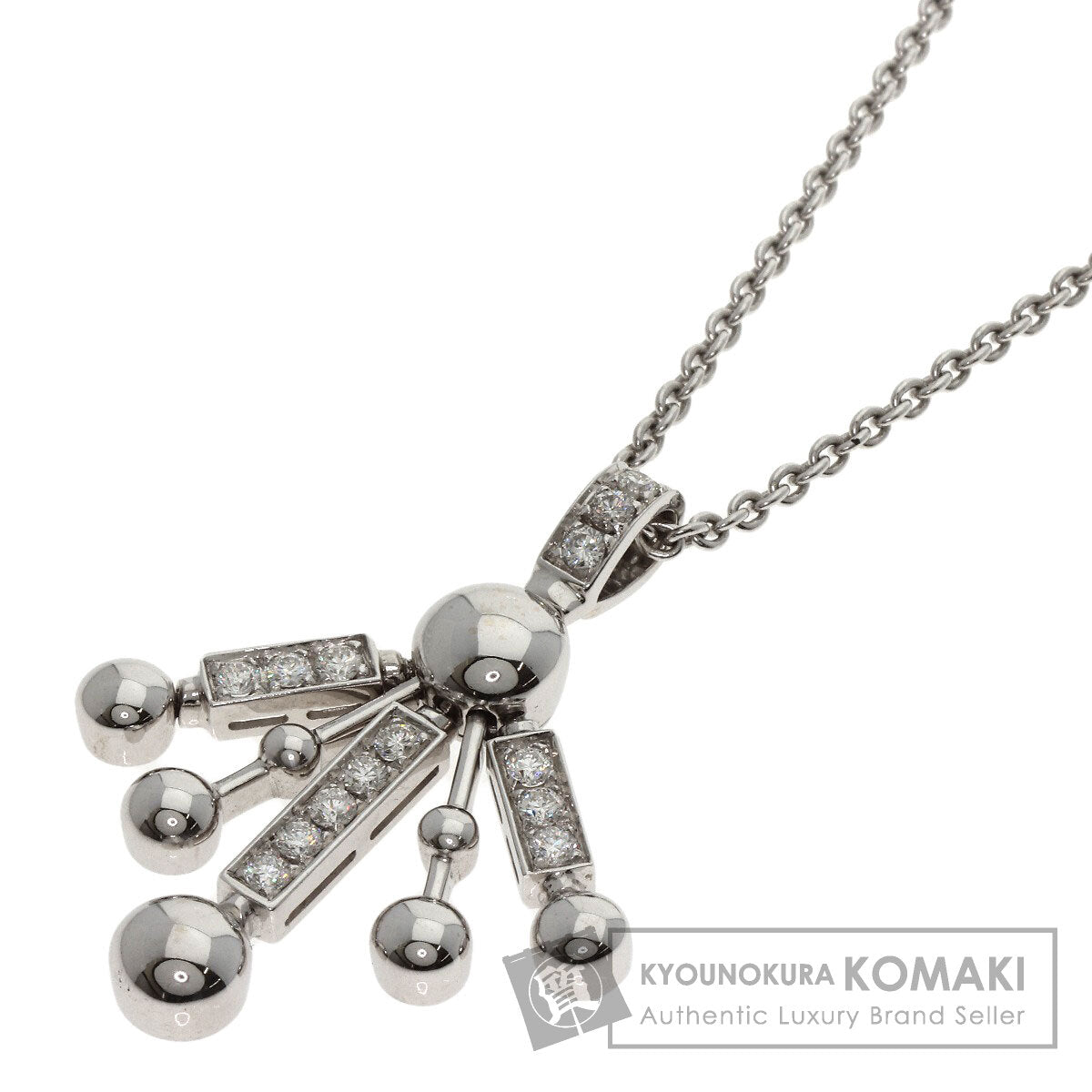 BVLGARI Astrale Fireworks Diamond Necklace K18 White Gold Ladies [Used]