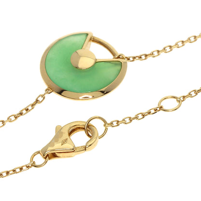 CARTIER Amulet XS Chrysoprase Bracelet K18 Yellow Gold Ladies [Used]