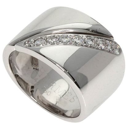 HERMES Diamond #48 Ring K18 White Gold Ladies [Used]