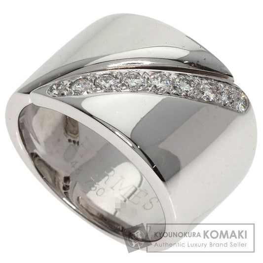 HERMES Diamond #48 Ring K18 White Gold Ladies [Used]
