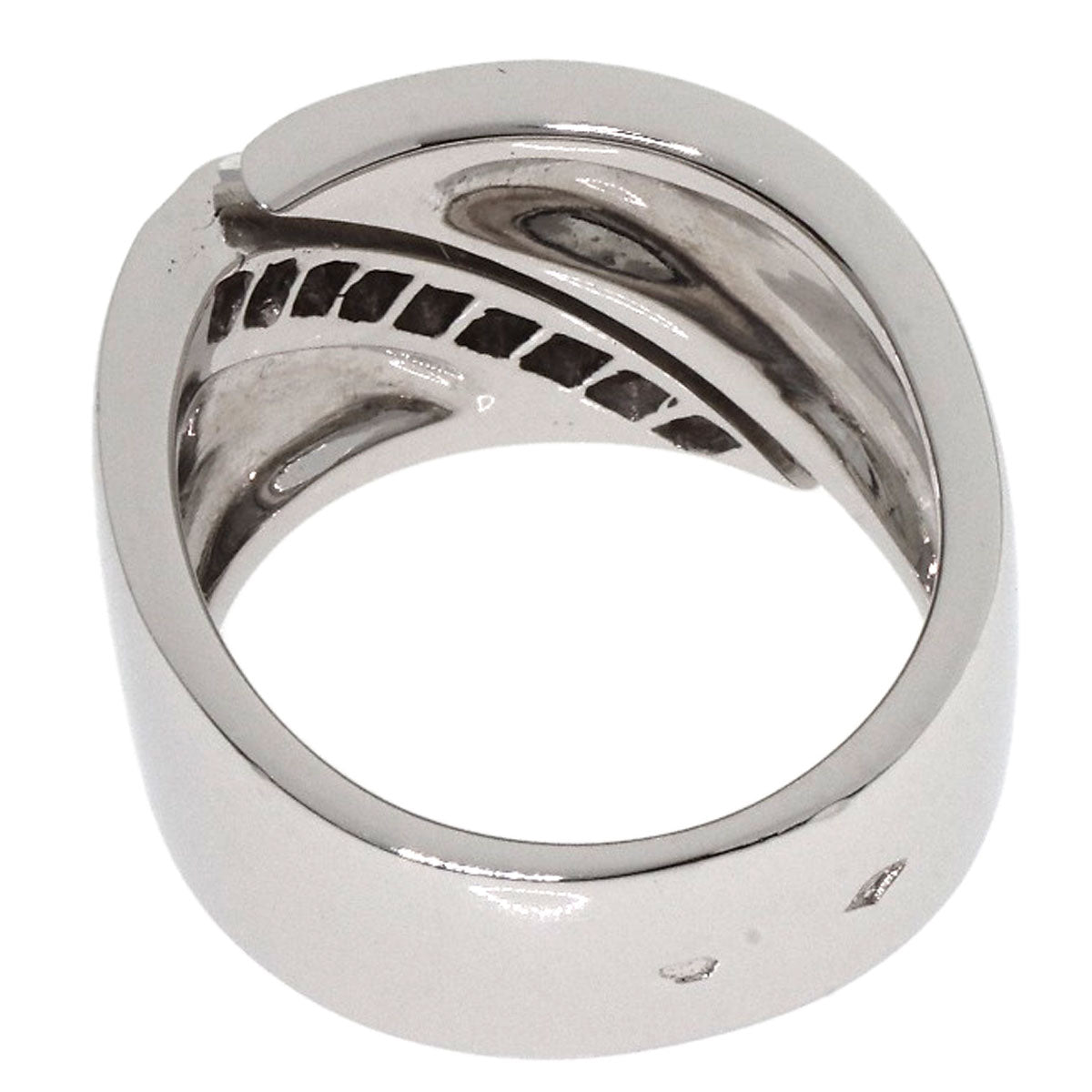 HERMES Diamond #48 Ring K18 White Gold Ladies [Used]