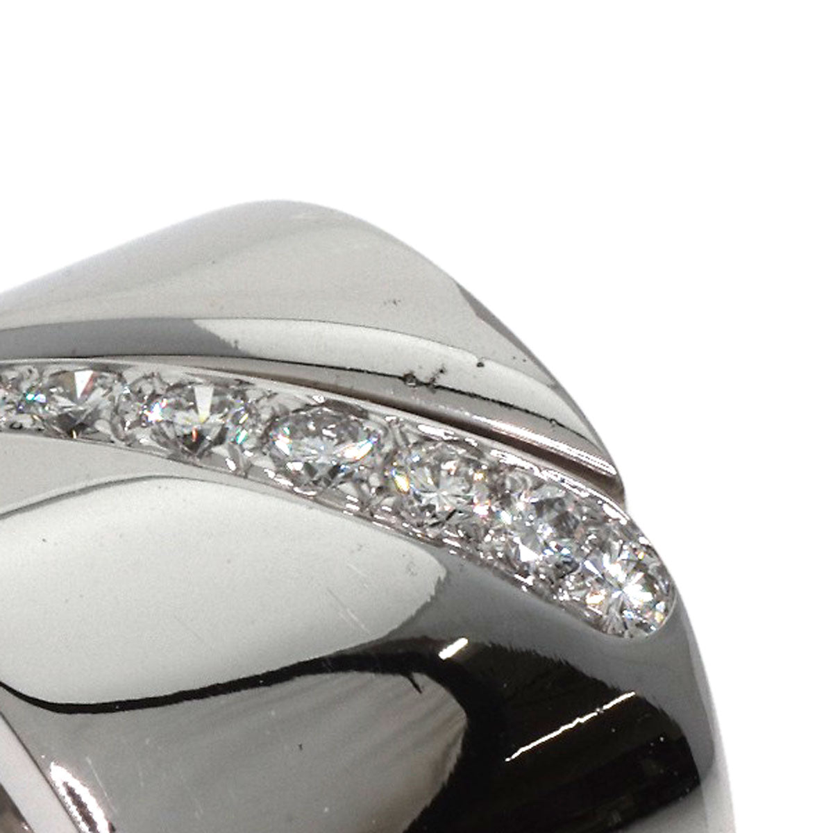 HERMES Diamond #48 Ring K18 White Gold Ladies [Used]