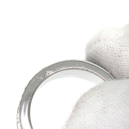 CARTIER C2 LM Edge Full Diamond #50 Ring K18 White Gold Ladies [Used]