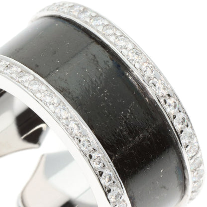 CARTIER C2 LM Edge Full Diamond #50 Ring K18 White Gold Ladies [Used]