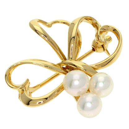 MIKIMOTO Pearl Pearl Brooch K18 Yellow Gold Ladies [Used]