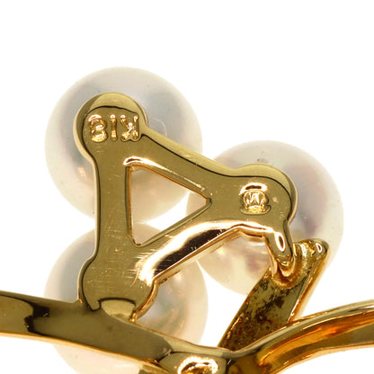 MIKIMOTO Pearl Pearl Brooch K18 Yellow Gold Ladies [Used]