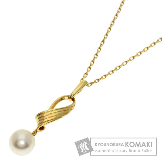 MIKIMOTO Akoya pearl Pearl Necklace K18 Yellow Gold Ladies [Used]