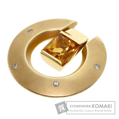 TASAKI Citrin Diamond Pendant top K18 Yellow Gold Ladies [Used]