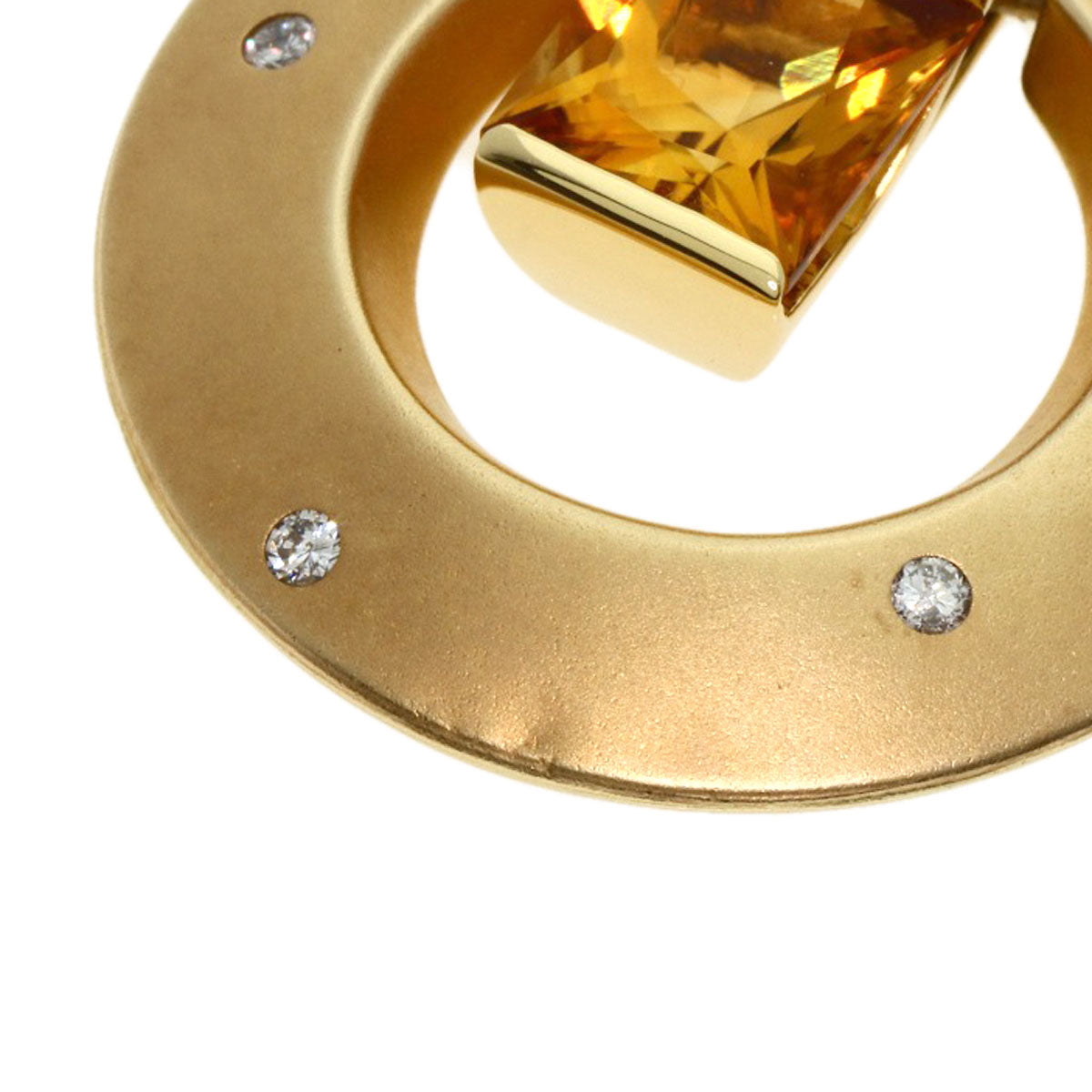 TASAKI Citrin Diamond Pendant top K18 Yellow Gold Ladies [Used]