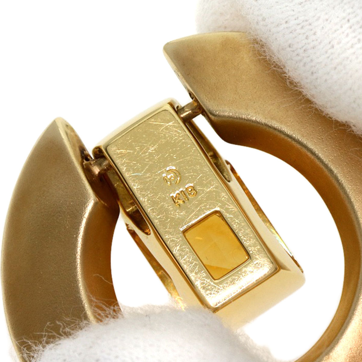 TASAKI Citrin Diamond Pendant top K18 Yellow Gold Ladies [Used]