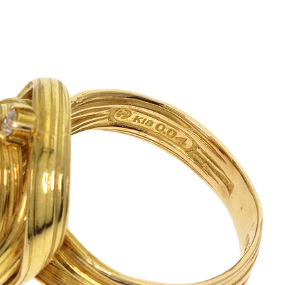 TASAKI Golden Pearl Pearl Diamond Ring K18 Yellow Gold Ladies [Used]