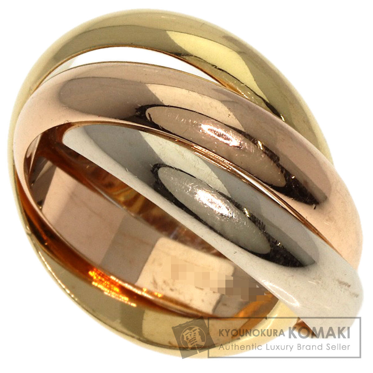 CARTIER Trinity MM #48 Ring K18 Yellow Gold K18 White GoldLadies [Used]