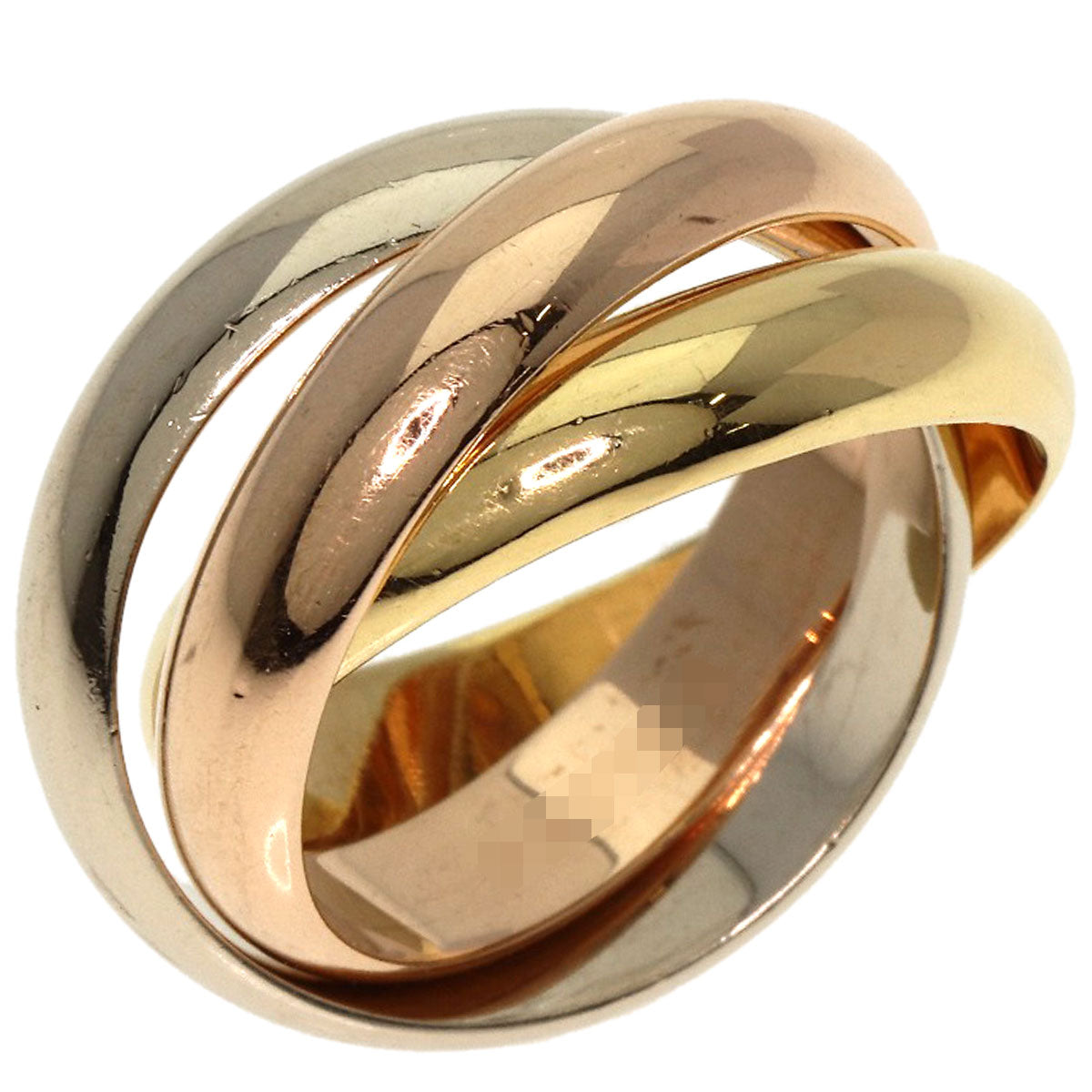 CARTIER Trinity MM #48 Ring K18 Yellow Gold K18 White GoldLadies [Used]
