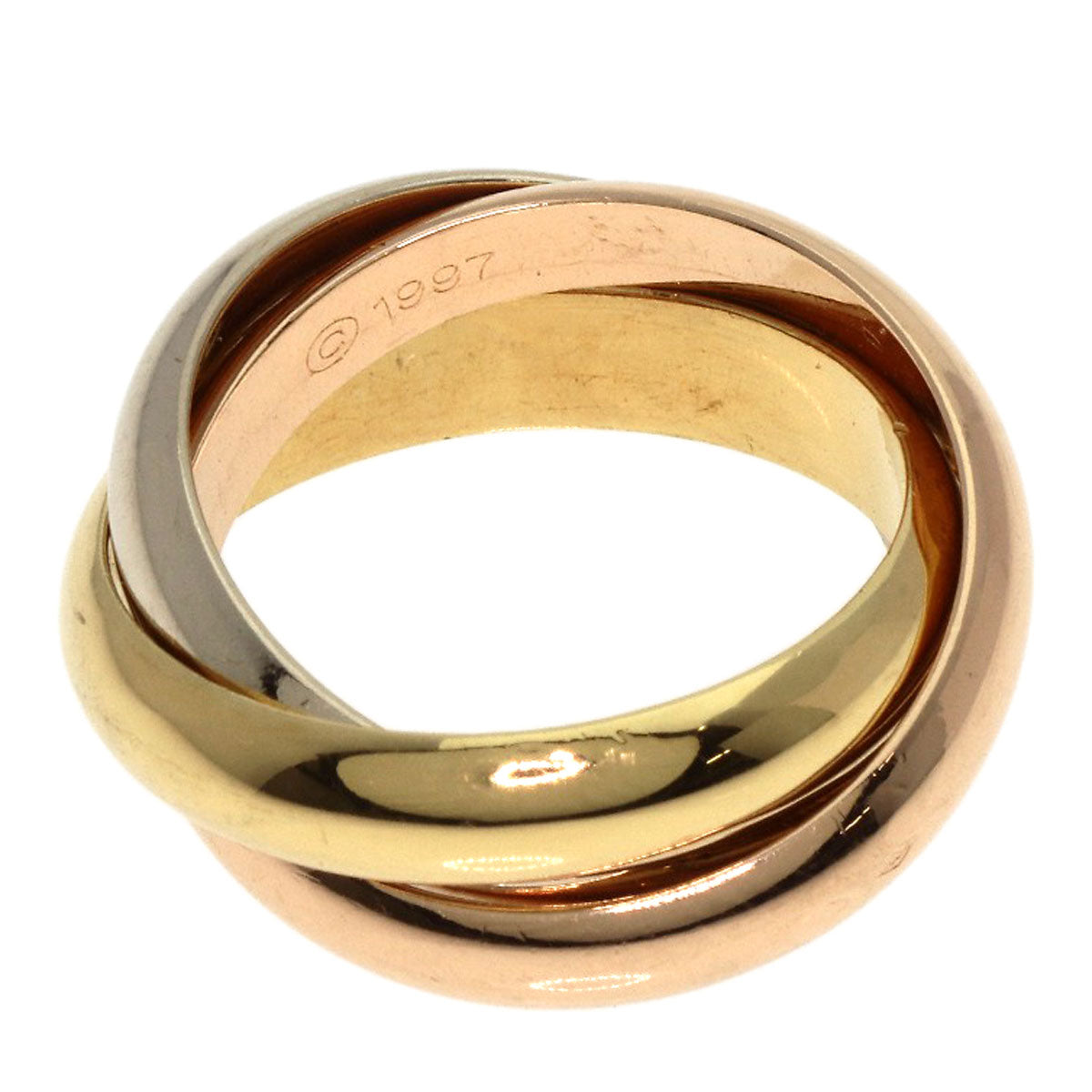 CARTIER Trinity MM #48 Ring K18 Yellow Gold K18 White GoldLadies [Used]