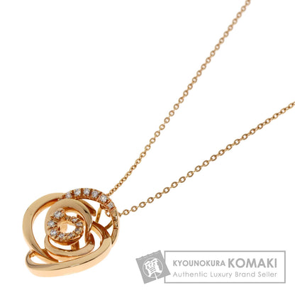 Damiani Rose Rose Diamond Necklace K18 Pink Gold Ladies [Used]