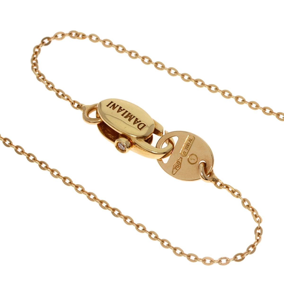Damiani Rose Rose Diamond Necklace K18 Pink Gold Ladies [Used]