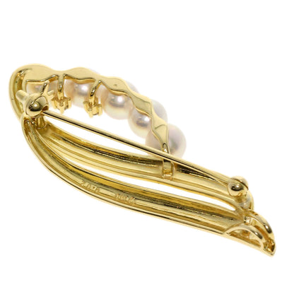TASAKI Pearl Diamond Brooch K18 Yellow Gold Ladies [Used]