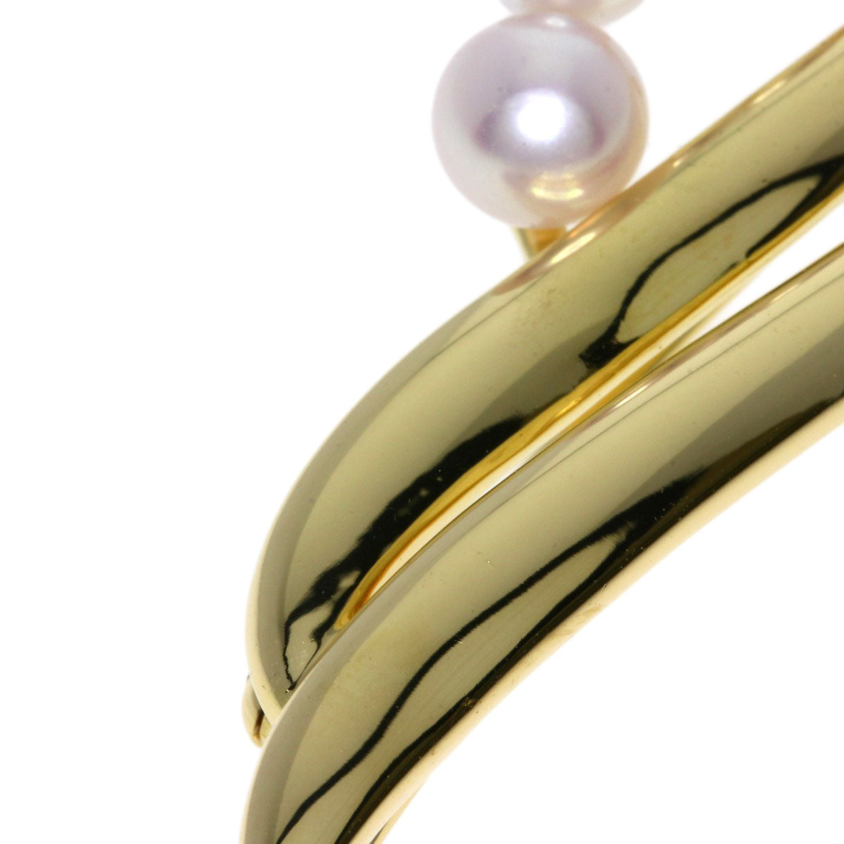 TASAKI Pearl Diamond Brooch K18 Yellow Gold Ladies [Used]