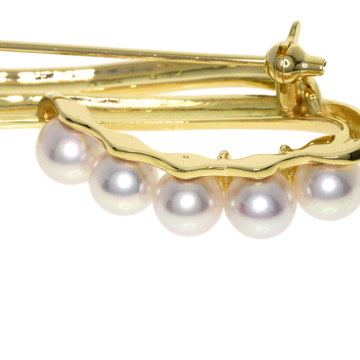 TASAKI Pearl Diamond Brooch K18 Yellow Gold Ladies [Used]