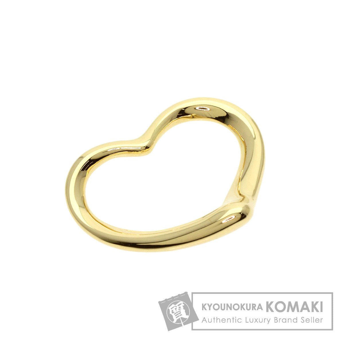 TIFFANY&Co. Open Heart TOP Pendant top K18 Yellow Gold Ladies [Used]