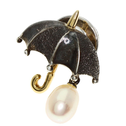 MIKIMOTO Freshwater Pearl Brooch Brooch Silver 18K Yellow GoldLadies [Used]