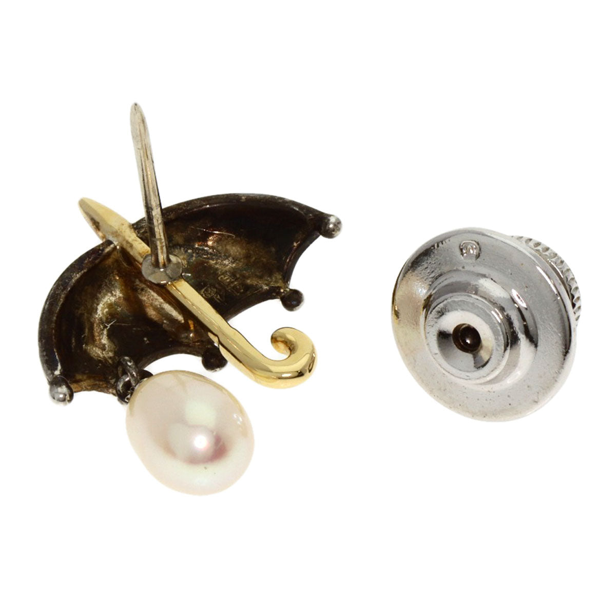 MIKIMOTO Freshwater Pearl Brooch Brooch Silver 18K Yellow GoldLadies [Used]
