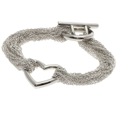 TIFFANY&Co. Open Heart Toggle Chain Bracelet Silver Ladies [Used]
