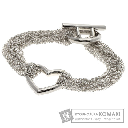 TIFFANY&Co. Open Heart Toggle Chain Bracelet Silver Ladies [Used]