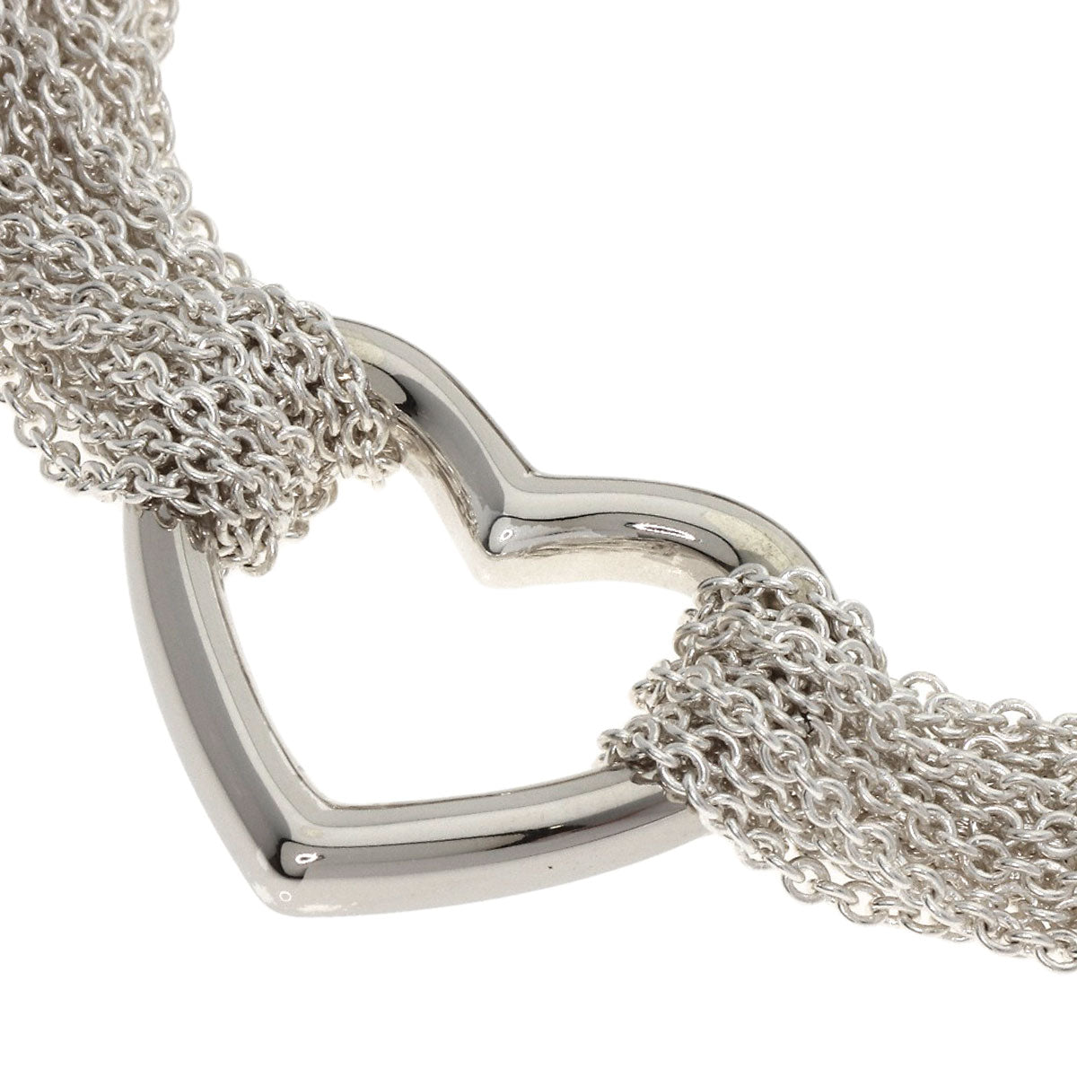 TIFFANY&Co. Open Heart Toggle Chain Bracelet Silver Ladies [Used]