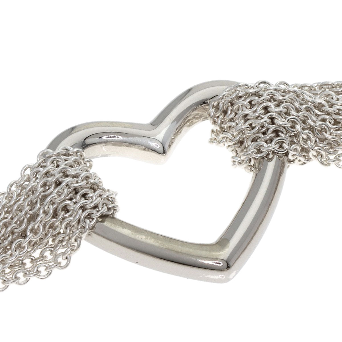 TIFFANY&Co. Open Heart Toggle Chain Bracelet Silver Ladies [Used]