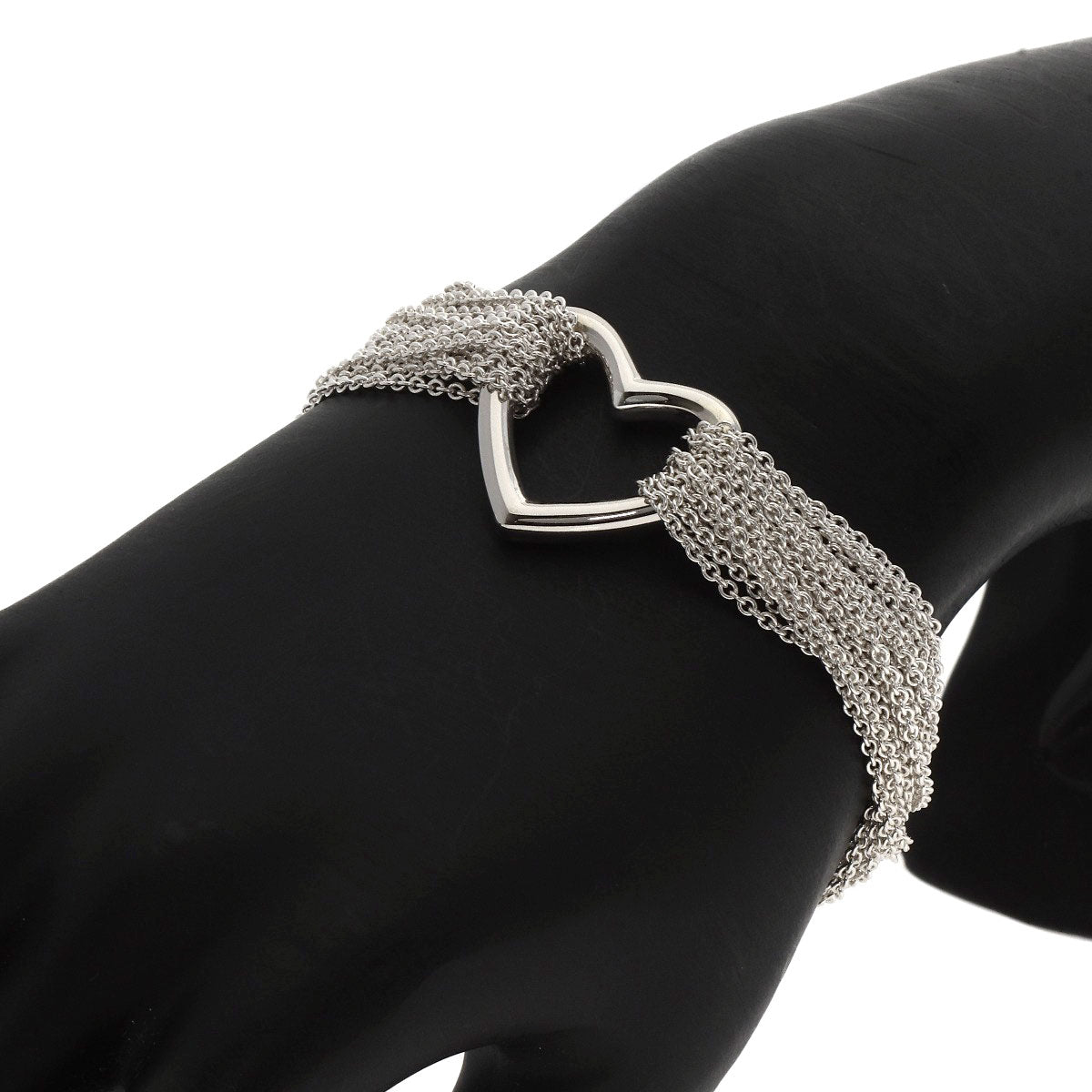 TIFFANY&Co. Open Heart Toggle Chain Bracelet Silver Ladies [Used]