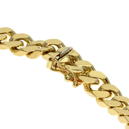 Curb Chain Kihei 4-Sided Plate Bracelet K18 Yellow Gold 26.8g　Ladies