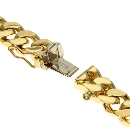 Curb Chain Kihei 4-Sided Plate Bracelet K18 Yellow Gold 26.8g　Ladies