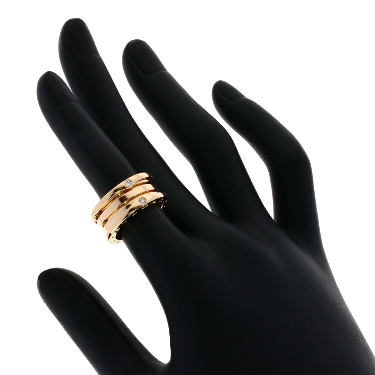 BVLGARI B.zero1 4P Diamond Japan Limited #48 Ring K18 Pink Gold Ladies [Used]