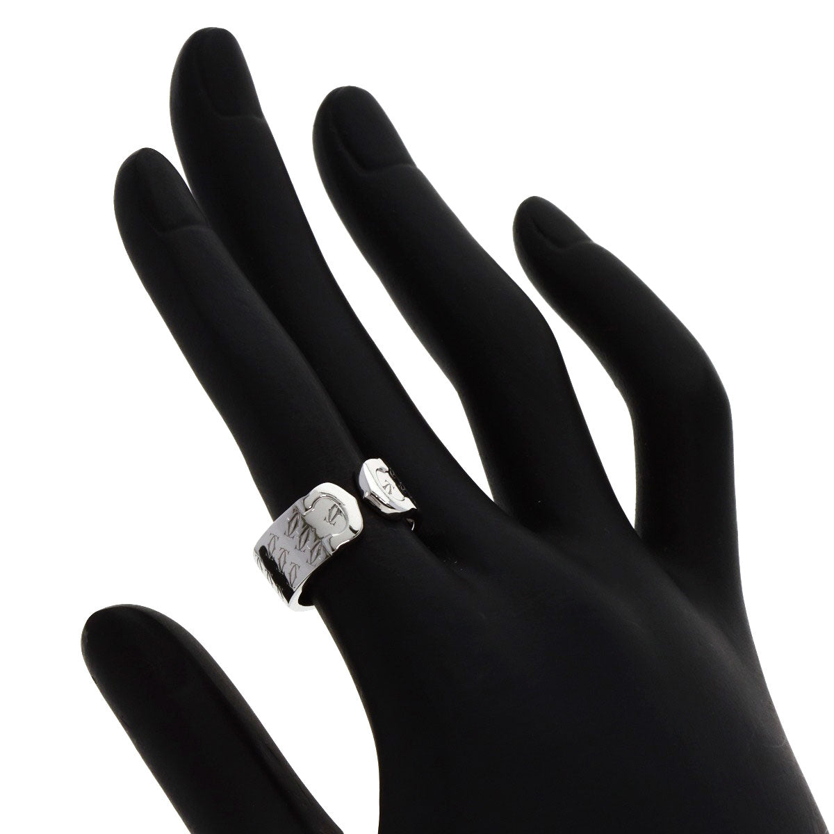 CARTIER C2 2000 Christmas Limited #50 Ring K18 White Gold Ladies [Used]