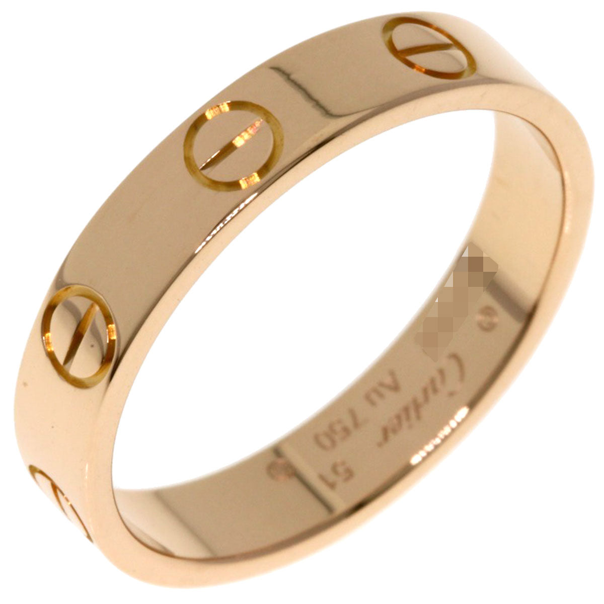 CARTIER Mini love ring #51 Ring K18 Pink Gold Ladies [Used]