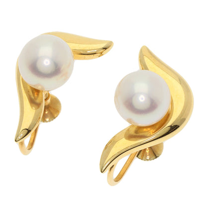 MIKIMOTO Pearl Pearl Earring K18 Yellow Gold Ladies [Used]