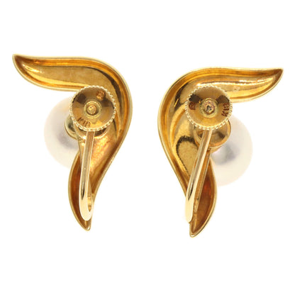 MIKIMOTO Pearl Pearl Earring K18 Yellow Gold Ladies [Used]
