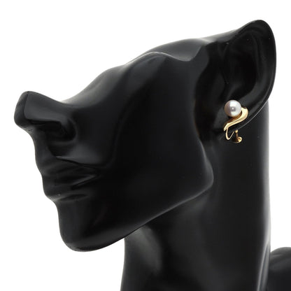 MIKIMOTO Pearl Pearl Earring K18 Yellow Gold Ladies [Used]
