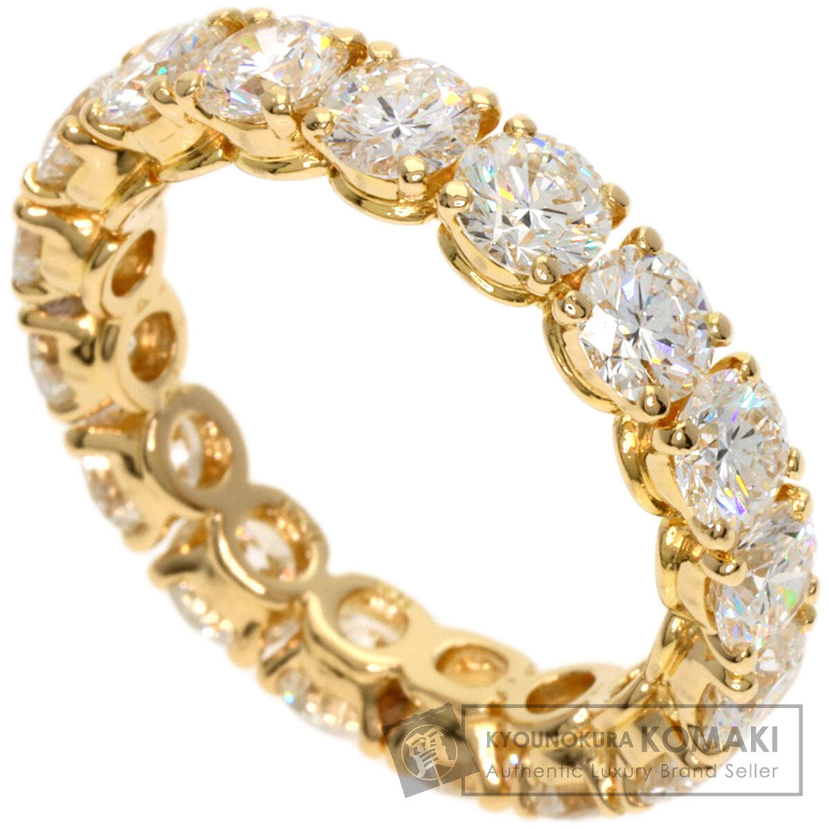 CARTIER Destiny Full Eternity Diamond #50 Ring K18 Yellow Gold Ladies [Used]