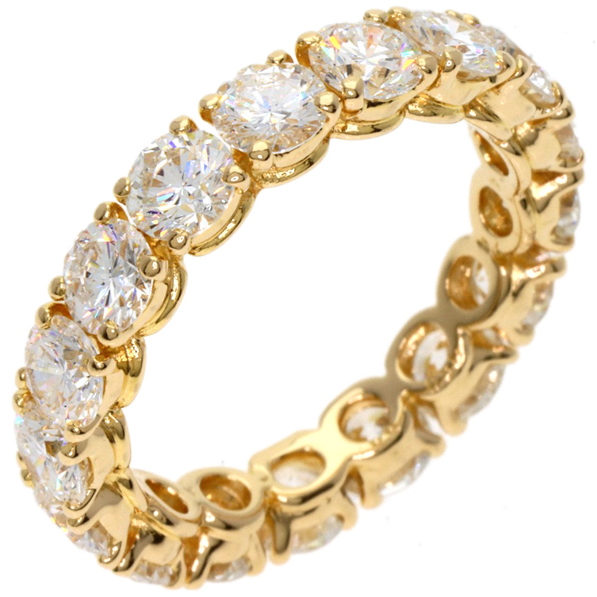 CARTIER Destiny Full Eternity Diamond #50 Ring K18 Yellow Gold Ladies [Used]