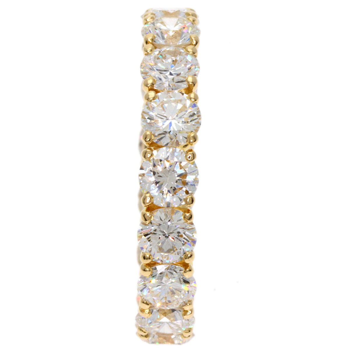 CARTIER Destiny Full Eternity Diamond #50 Ring K18 Yellow Gold Ladies [Used]