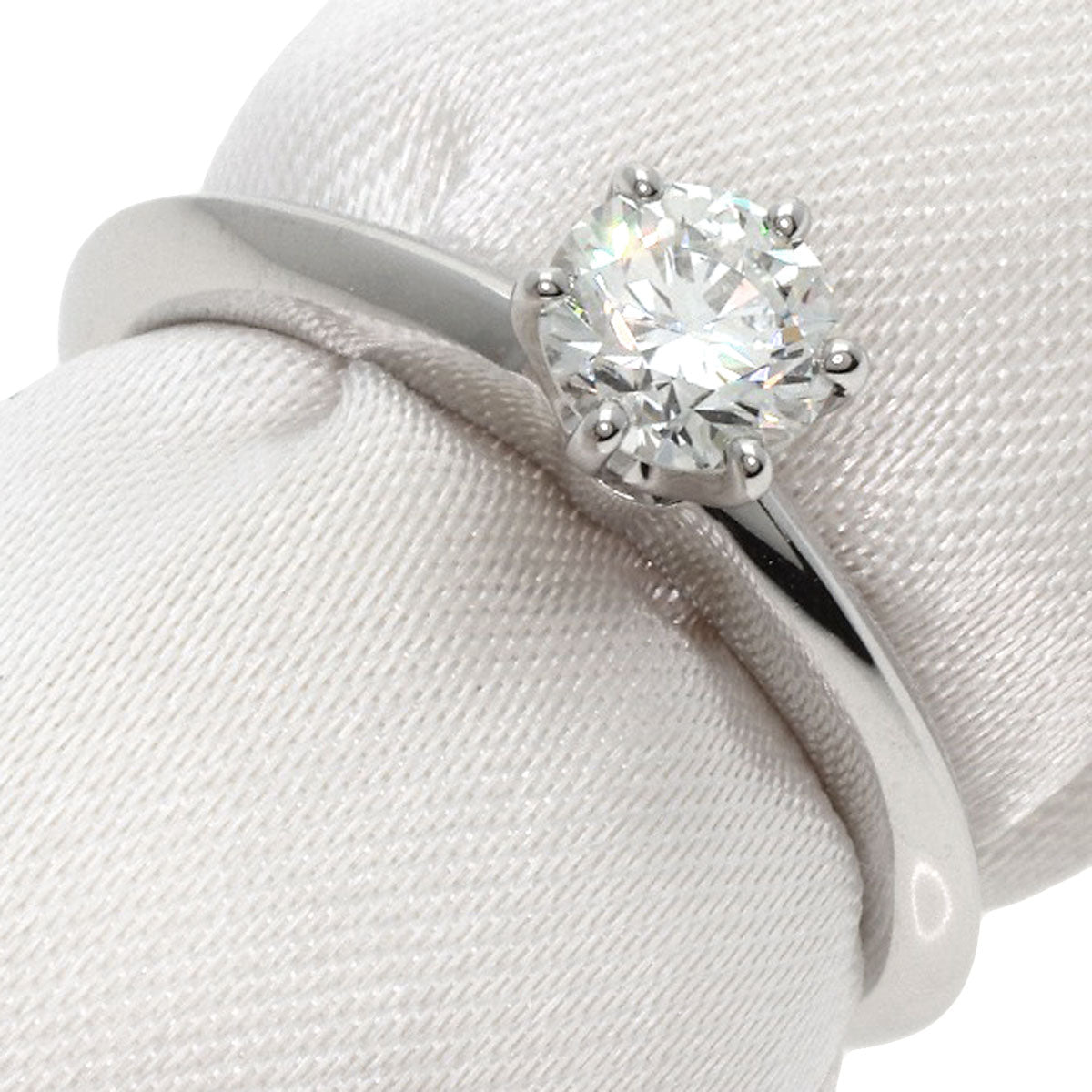 TIFFANY&Co. Solitaire 1P Diamond Ring Platinum PT950 Ladies [Used]